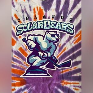 Orlando Solar Bears Tie-Dye Graphic Tee - Purple & Orange
